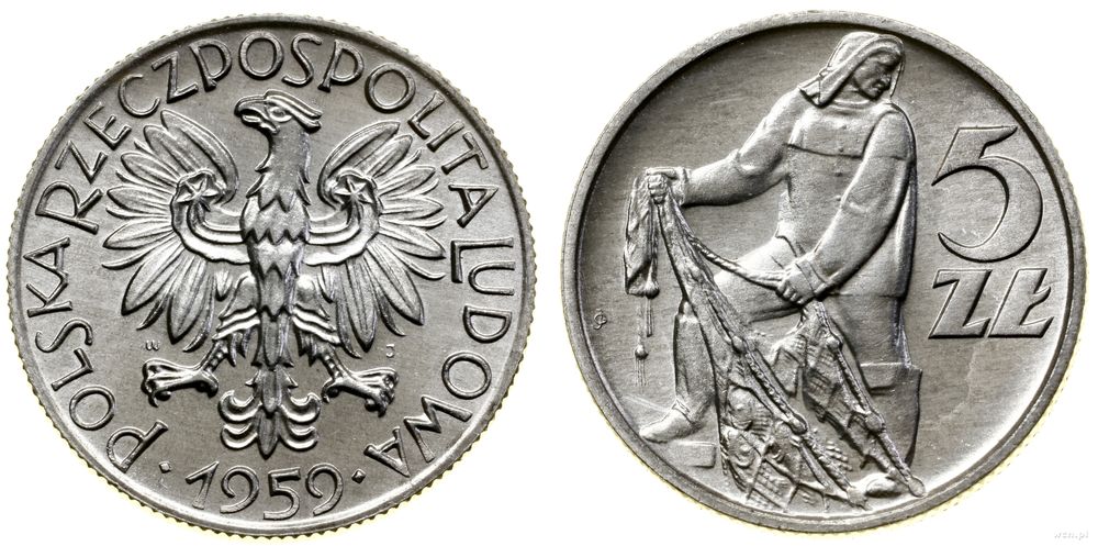 Polska, 5 złotych, 1959