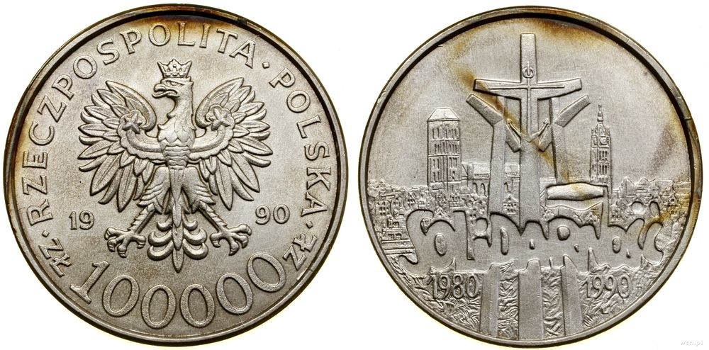 Polska, 100.000 złotych, 1990
