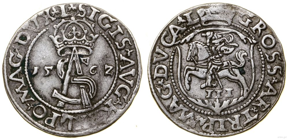 Polska, trojak, 1562
