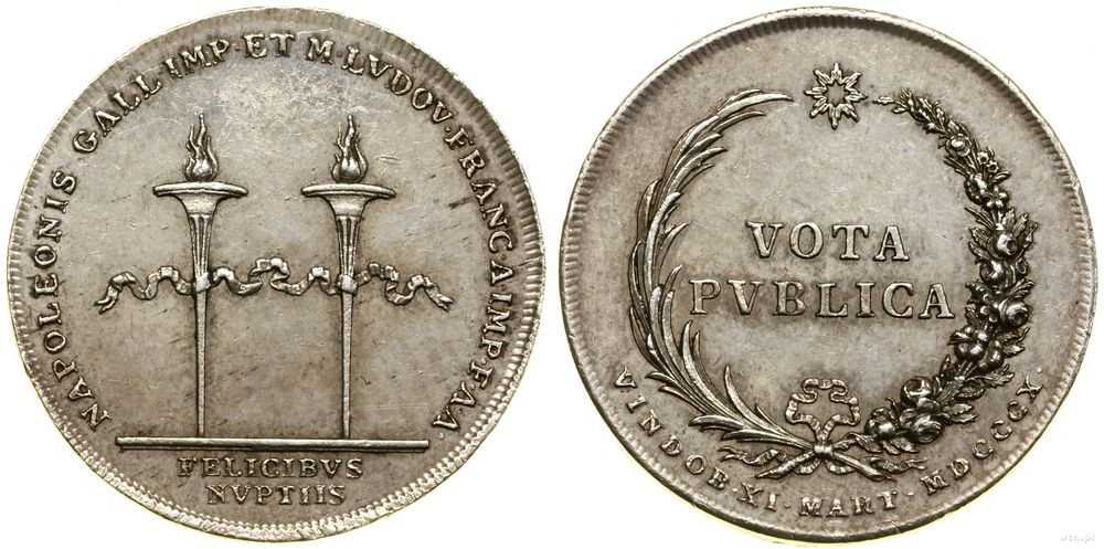 Francja, żeton zaślubinowy, 1810