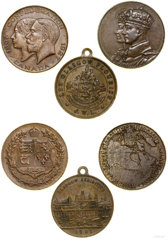 Kanada, zestaw 2 żetony i medalik