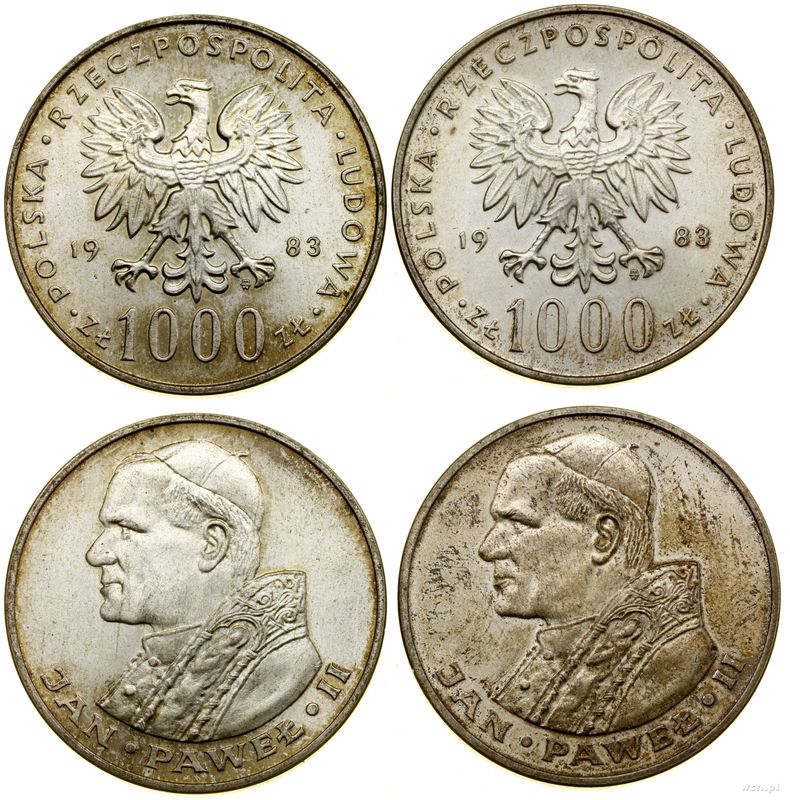 Polska, zestaw: 2 x 1.000 złotych, 1983