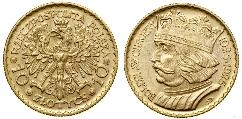 Polska, 10 złotych, 1925