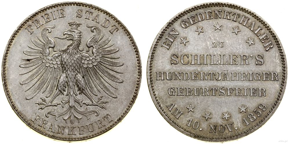 Niemcy, talar pamiątkowy, 1859