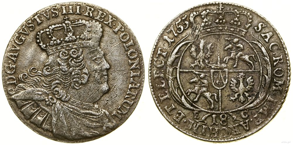 Polska, ort, 1755