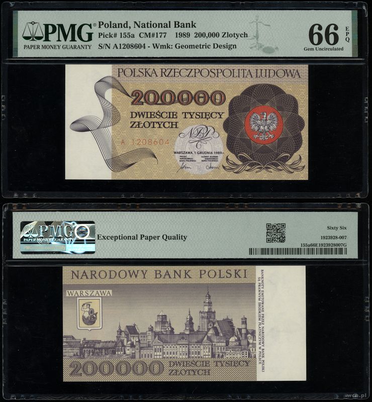 Polska, 200.000 złotych, 1.12.1989