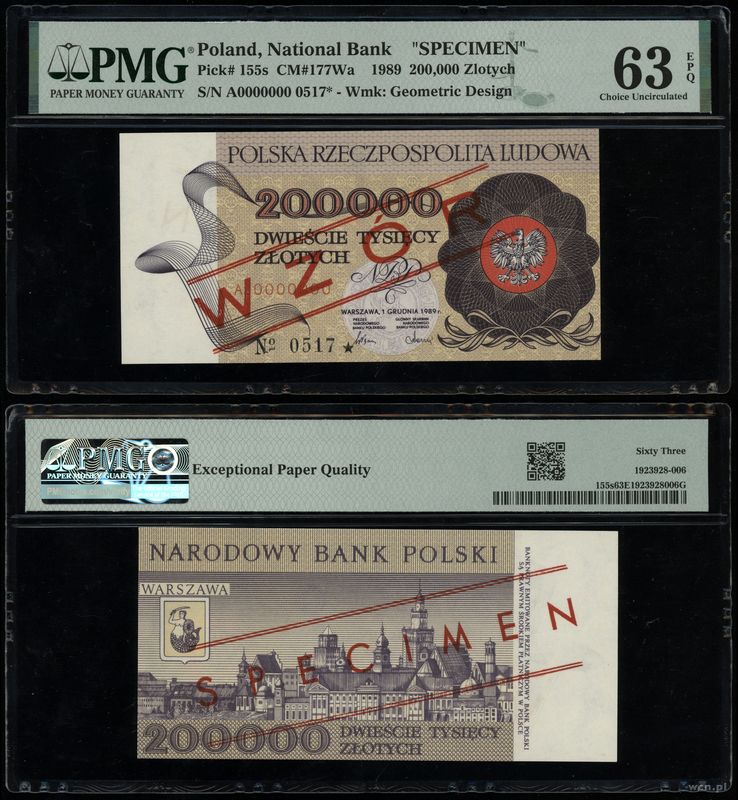 Polska, 200.000 złotych, 1.12.1989