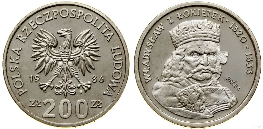 Polska, 200 złotych, 1986