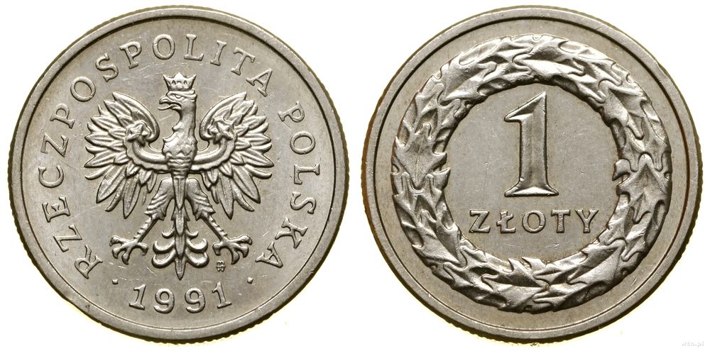 Polska, 1 złoty, 1991