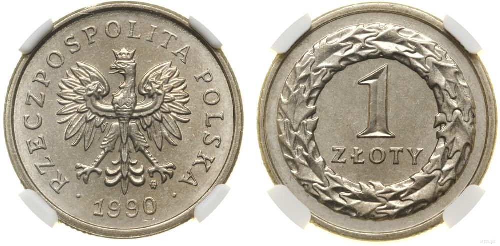 Polska, 1 złoty, 1990