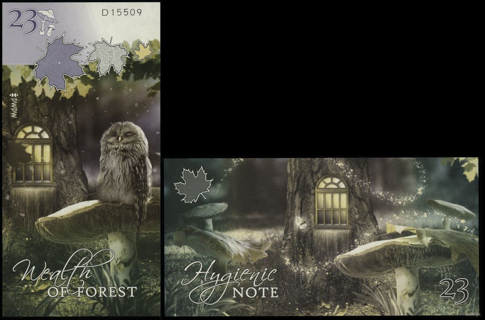 Polska, banknot testowy PWPW - Sowa, (2023)