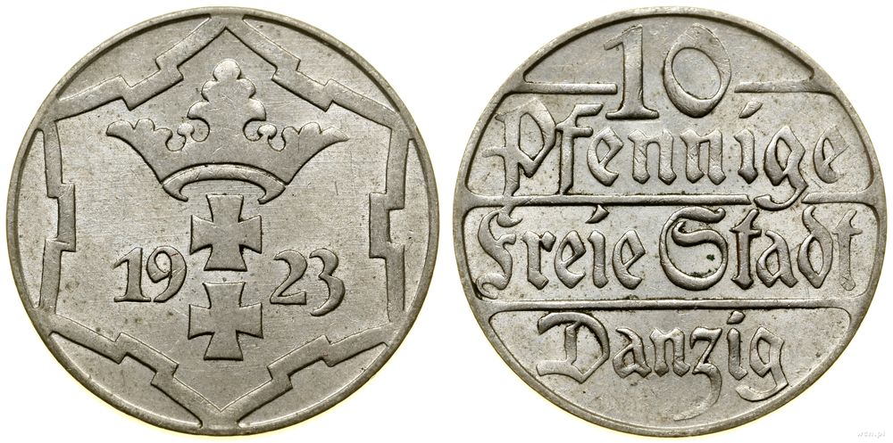 Polska, 10 fenigów, 1923