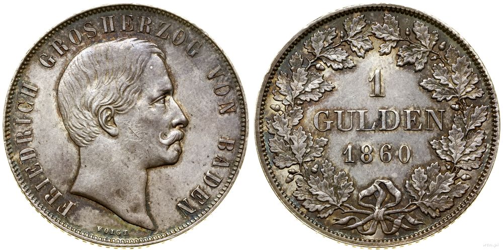 Niemcy, gulden, 1860