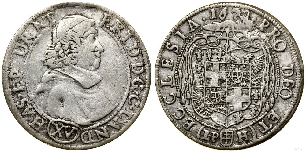 Śląsk, 15 krajcarów, 1672 LPH