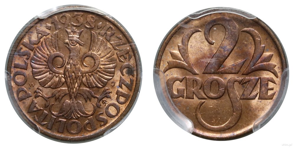 Polska, 2 grosze, 1938