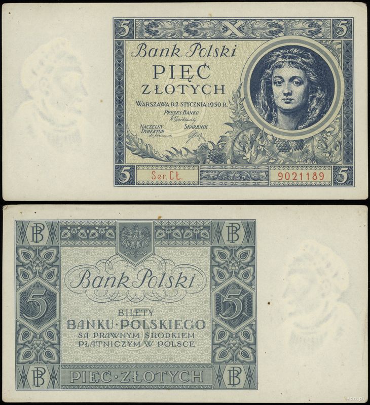Polska, 5 złotych, 2.01.1930