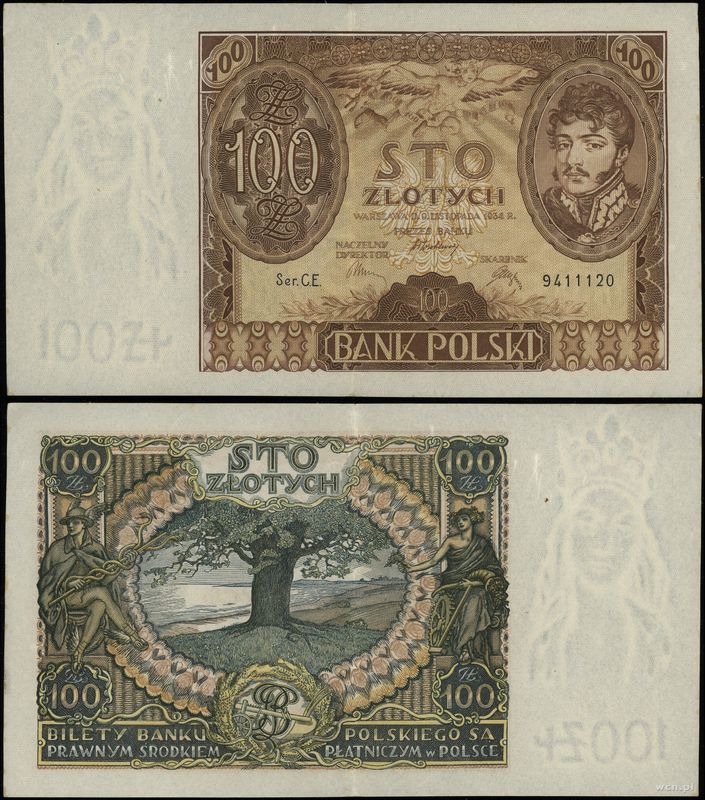 Polska, 100 złotych, 9.11.1934
