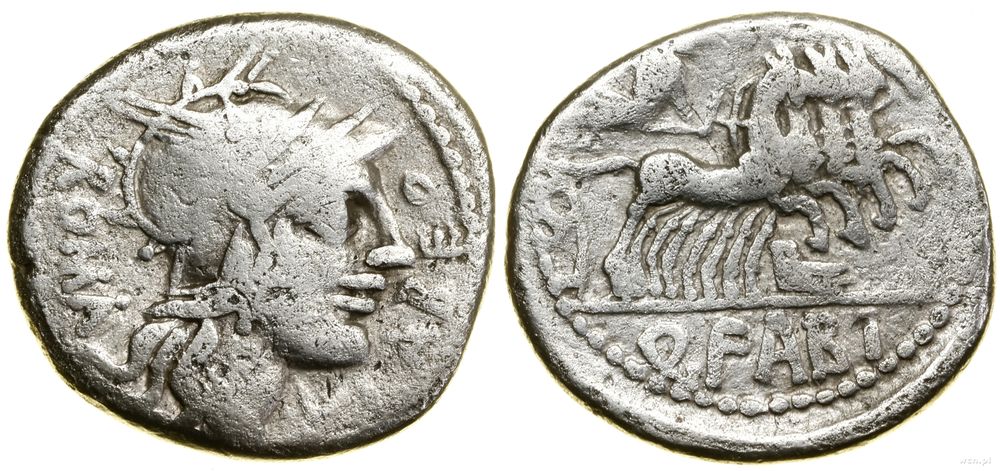 Republika Rzymska, denar, (124 pne)