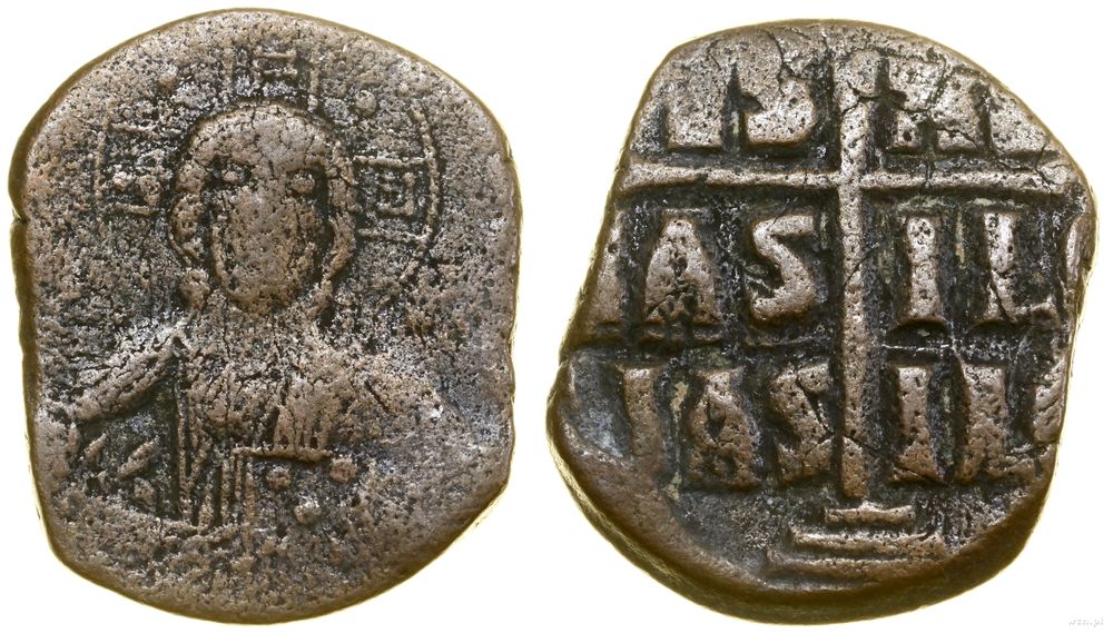 Bizancjum, anonimowy follis (przypisywany Romanowi III lub Michałowi IV Paflagończykowi), (ok. 1028–1041)
