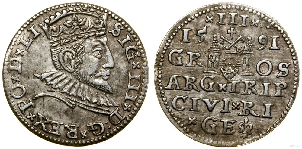Polska, trojak, 1591