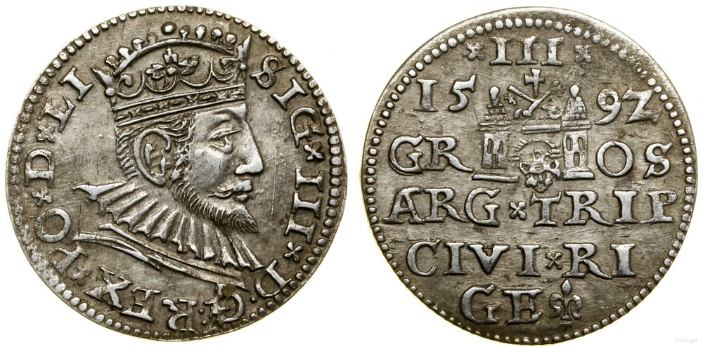 Polska, trojak, 1592
