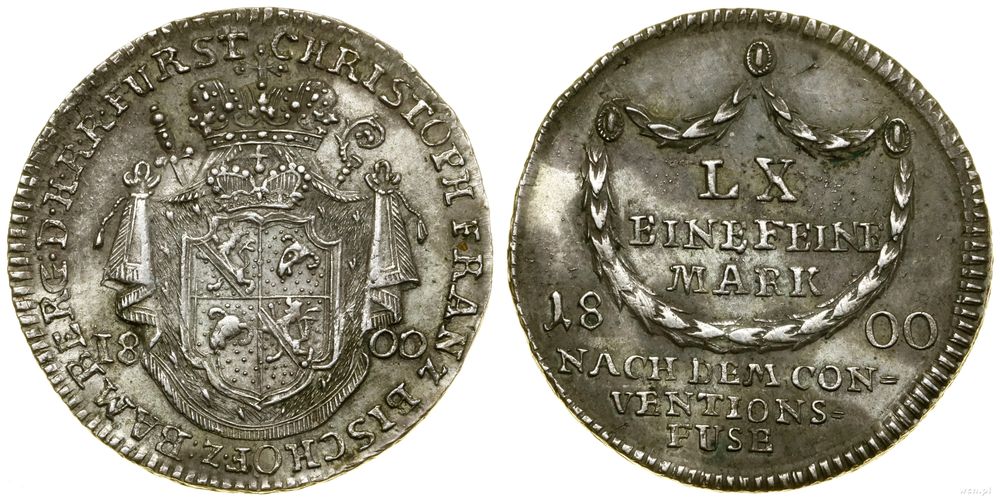 Niemcy, 1/4 talara = 20 krajcarów, 1800