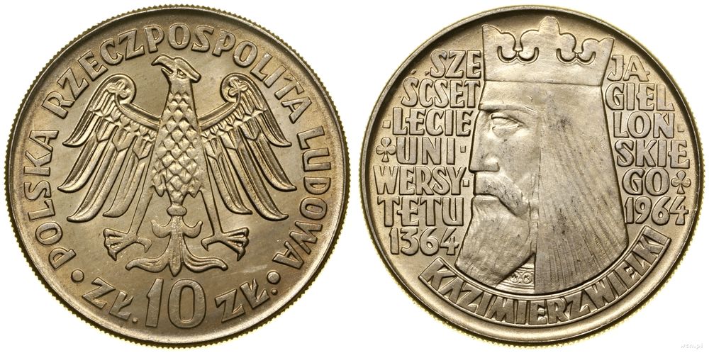 Polska, 10 złotych, 1964