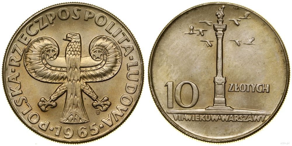Polska, 10 złotych, 1965