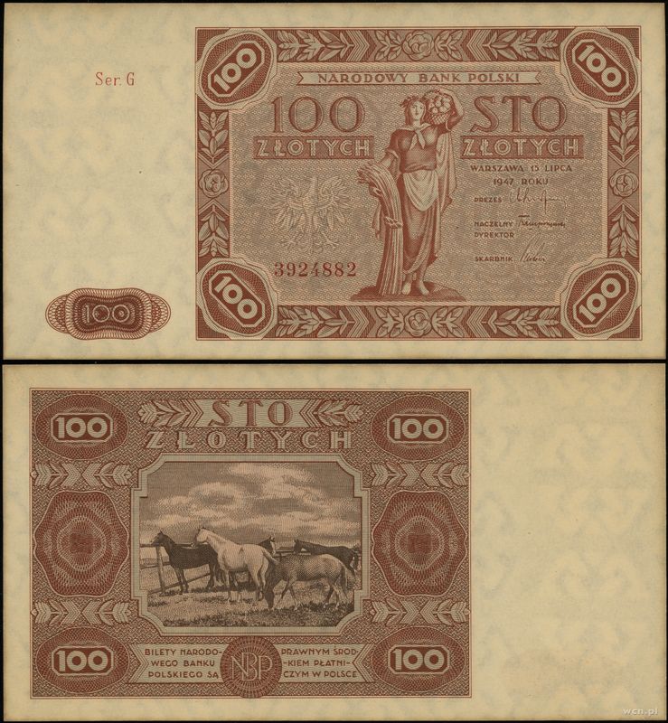 Polska, 100 złotych, 15.07.1947