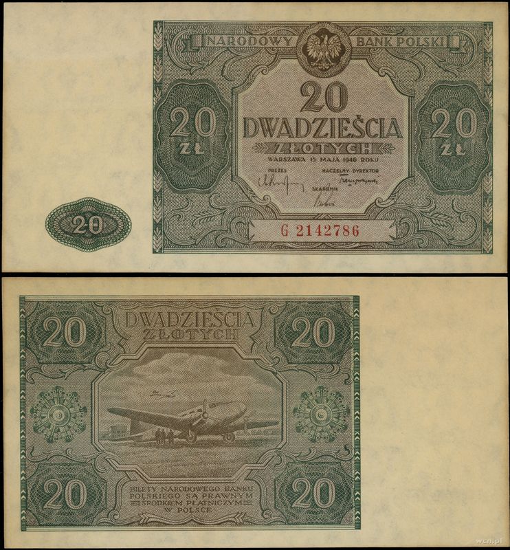 Polska, 20 złotych, 15.05.1946