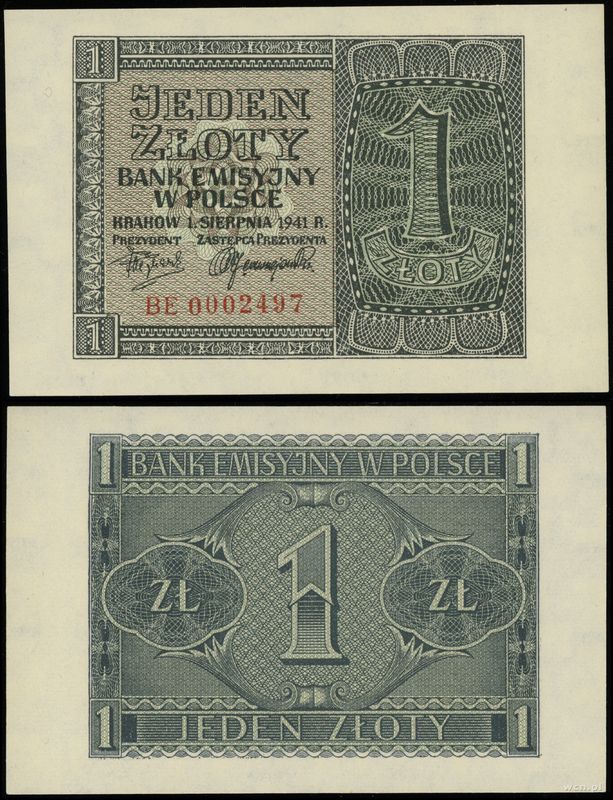 Polska, 1 złoty, 1.08.1941