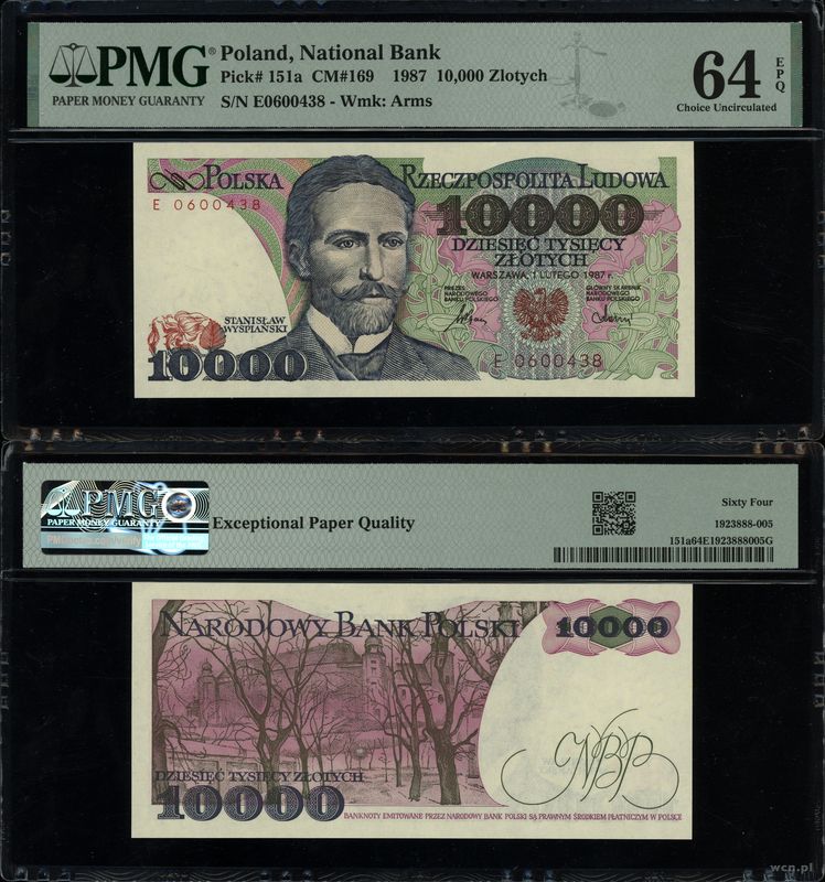 Polska, 10.000 złotych, 1.02.1987