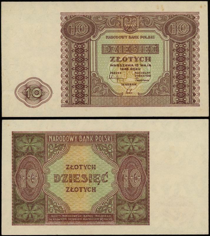 Polska, 10 złotych, 15.05.1946