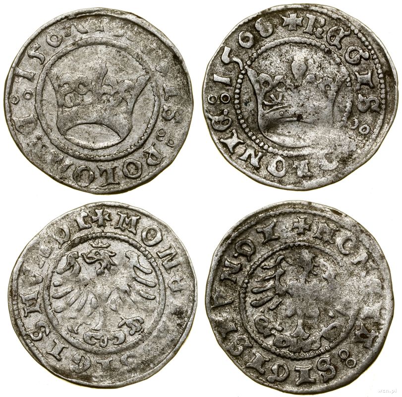 Polska, zestaw 2 x półgrosz, 1507, 1508