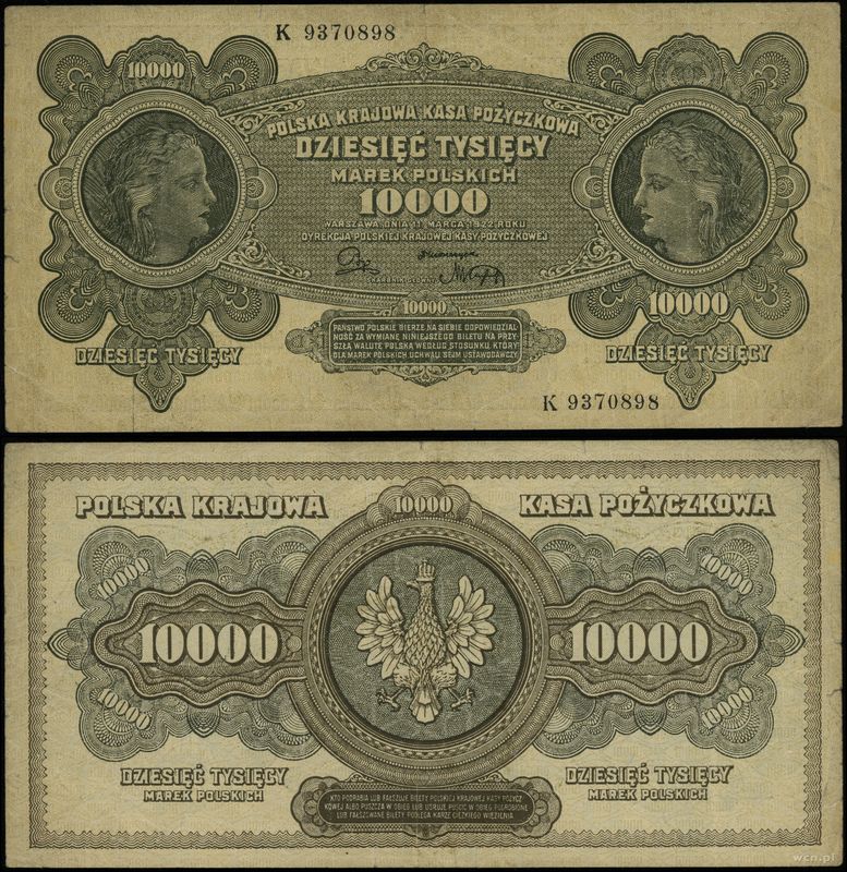 Polska, 10.000 marek polskich, 11.03.1922