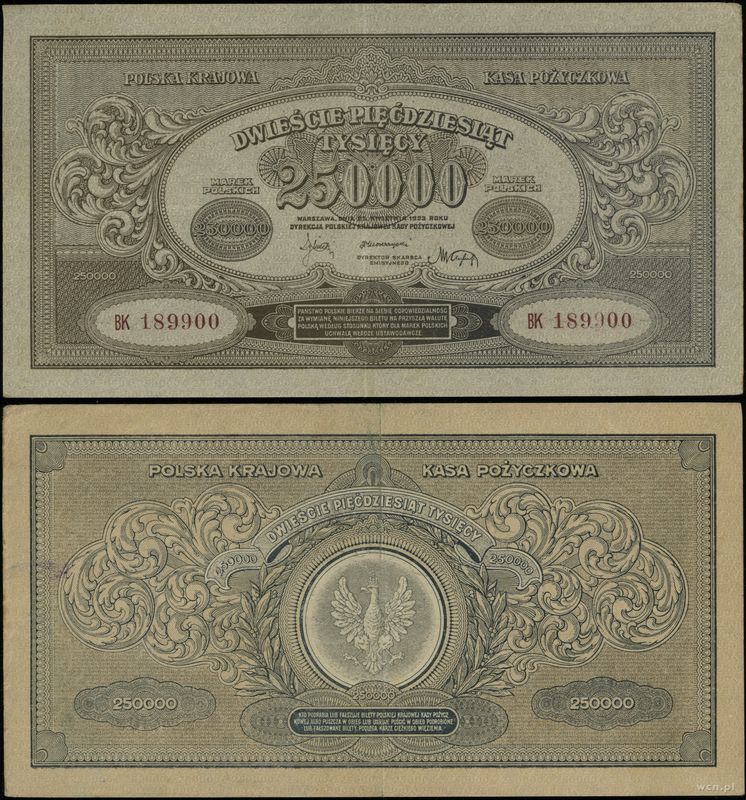 Polska, 250.000 marek polskich, 25.04.1923