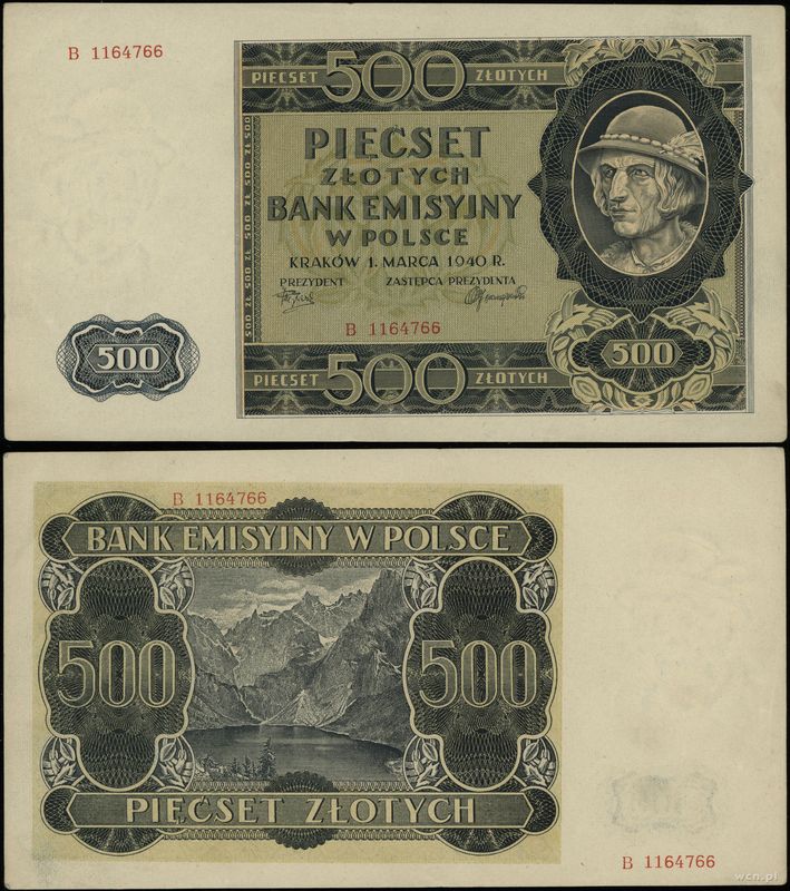 Polska, 500 złotych, 1.03.1940