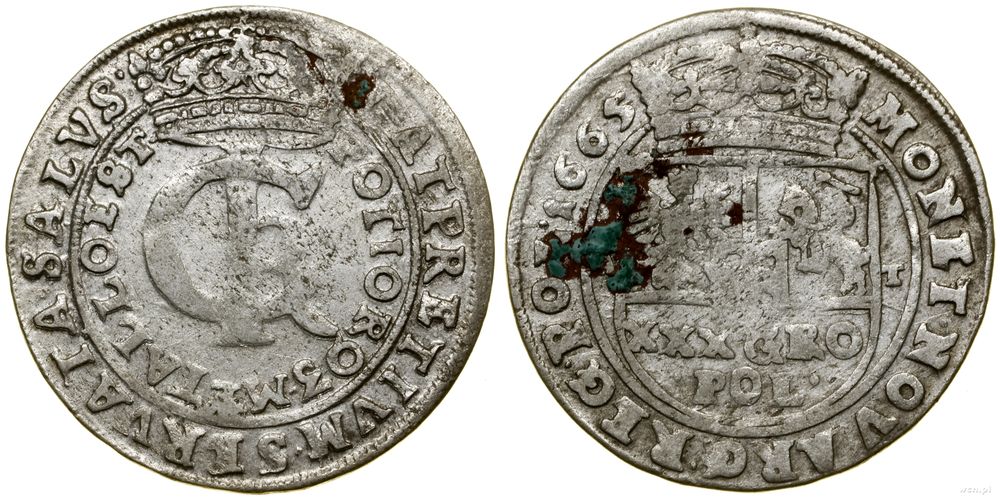Polska, tymf (złotówka), 1665 AT