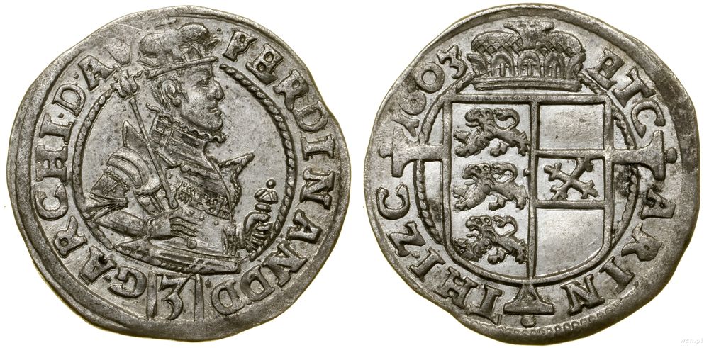 Austria, 3 krajcary, 1603