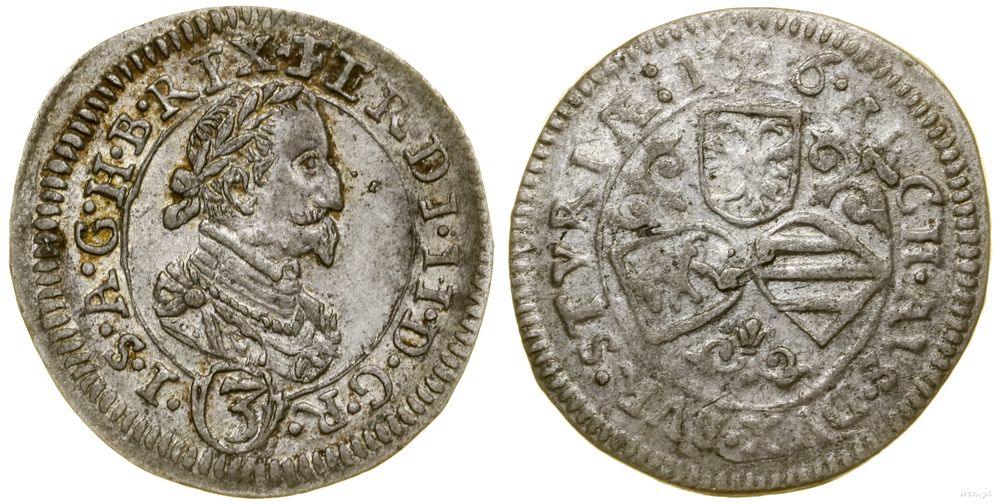 Austria, 3 krajcary, 1626