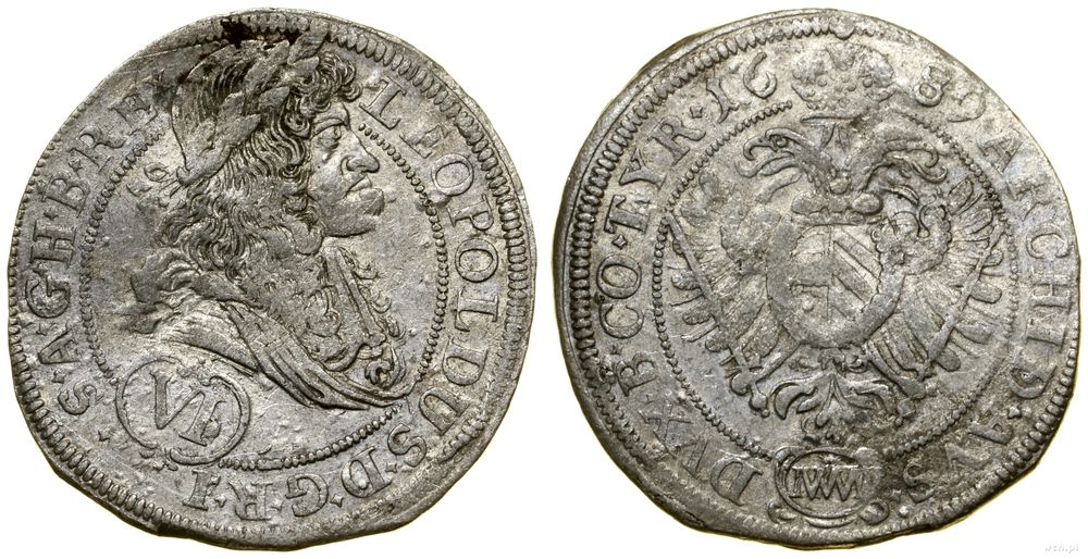 Austria, 6 krajcarów, 1689