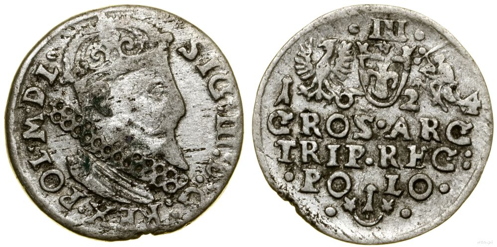 Polska, trojak, 1624