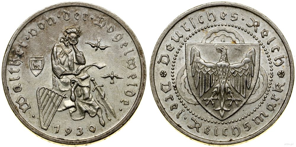 Niemcy, 3 marki, 1930 G