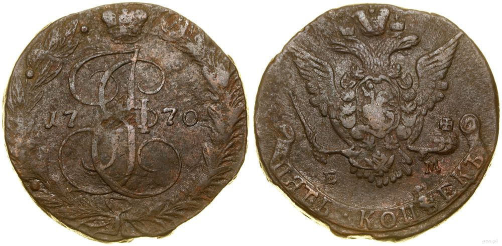 Rosja, 5 kopiejek, 1770 EM