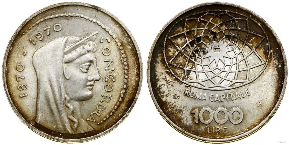 Włochy, 1.000 lirów, 1970 R
