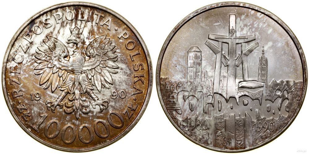 Polska, 100.000 złotych, 1990
