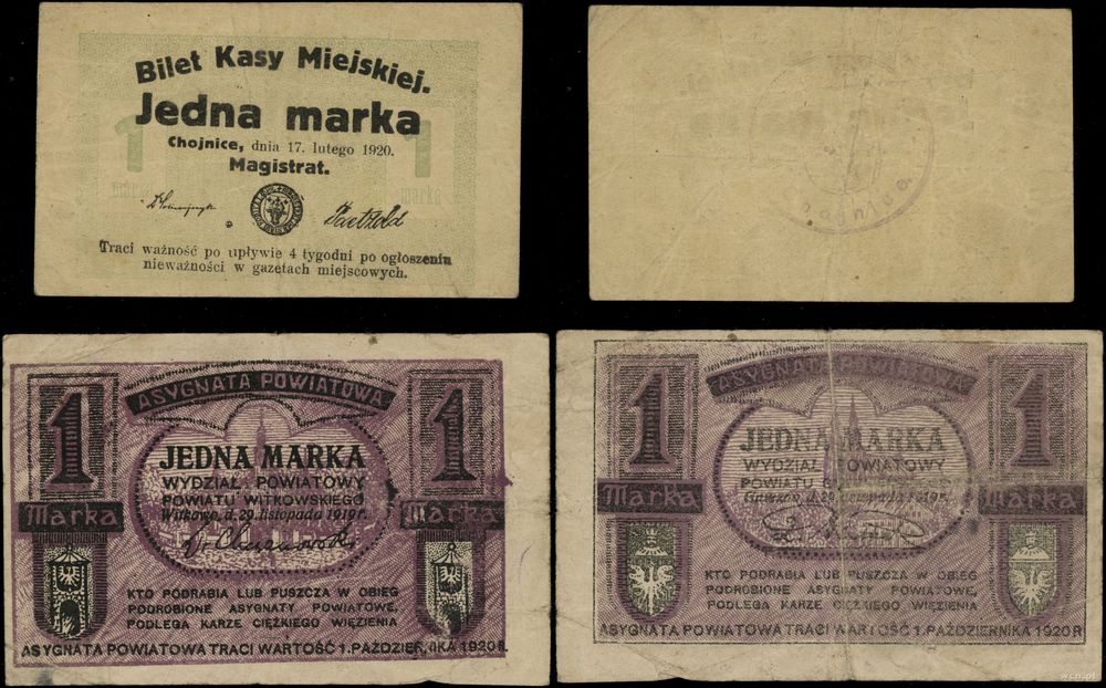 banknoty zastępcze, zestaw 2 banknotów