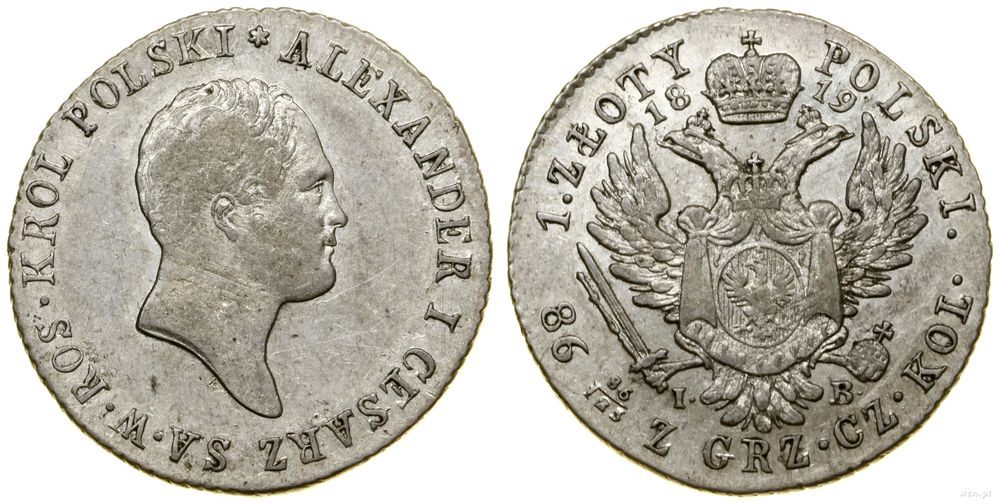 Polska, 1 złoty, 1819 I-B
