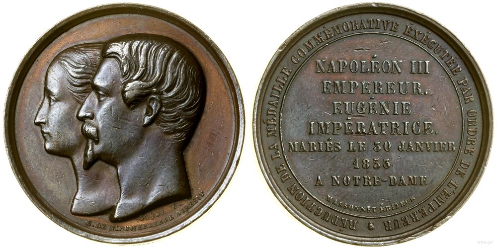 Francja, medal pamiątkowy, 1853