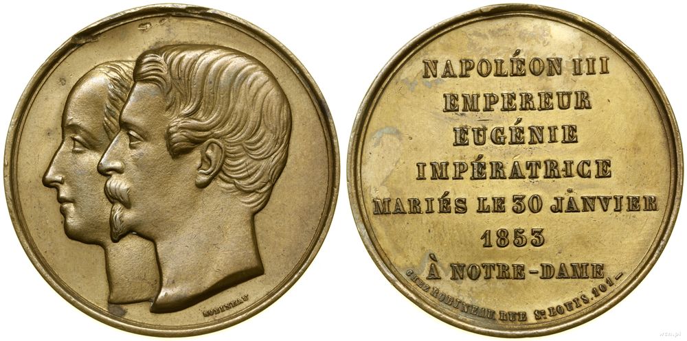 Francja, medal pamiątkowy, 1853